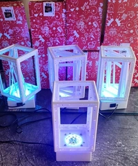 Plastic White Rgb Led Rotating Lamp Sublimation