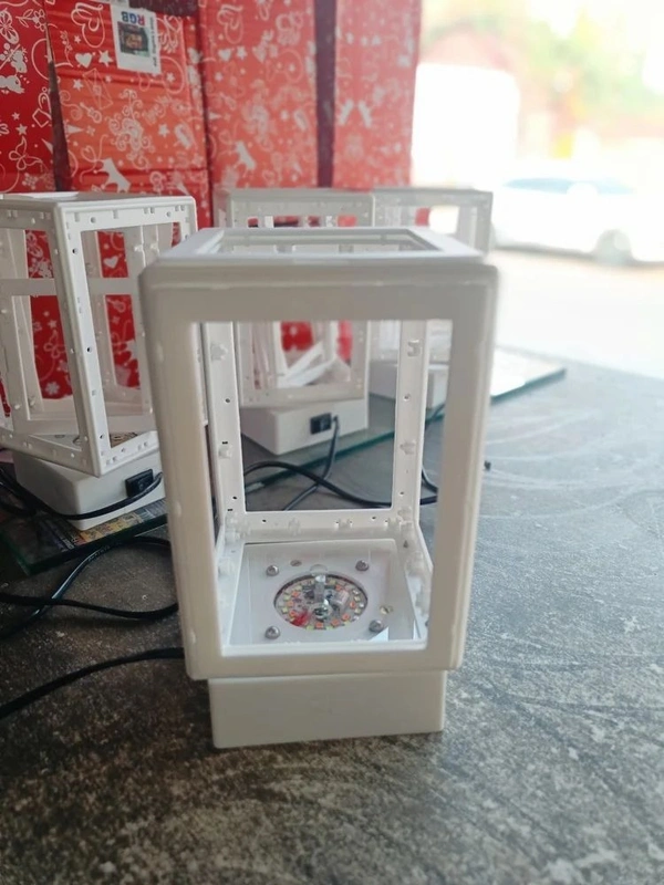 Plastic White Rgb Led Rotating Lamp Sublimation