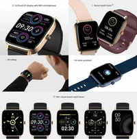 Noise ColorFit Icon 2 Smartwatch with Bluetooth calling, Call rejection, Find my phone, Control music, Wake gesture, Vibration, Do not disturb mode, brightness 1.8 inch Display (Jet Black) - blck