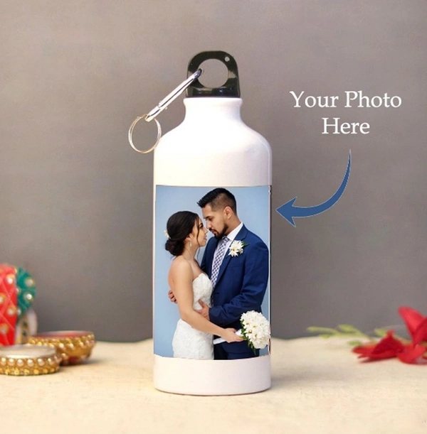 Sipper bottle  600 ml  /Material - Aluminium - White