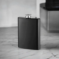 Stainless Steel Hip Flask | Black | For Engraving / UV