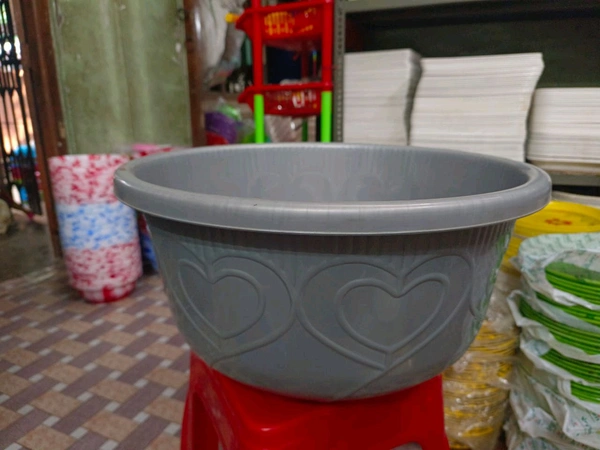 30pcs Ashiqui silver basin 30L Rs80 Per Pcs - Silver