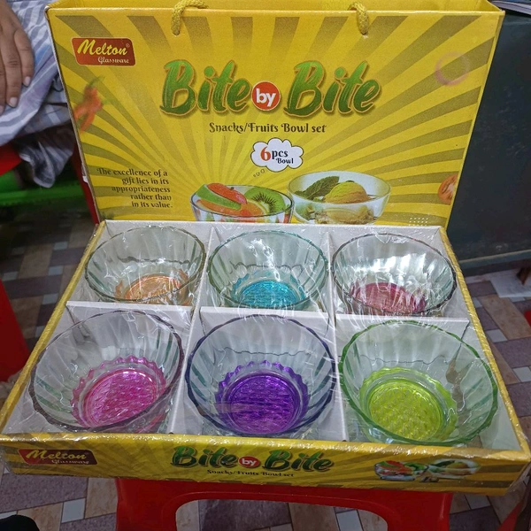 6box / Bite Glass soup bowl 6pcs Set Rs120