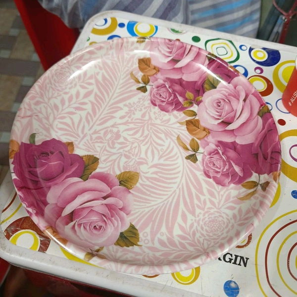 24pcs Rose 8inch ceramic plate Rs25 Per Pcs