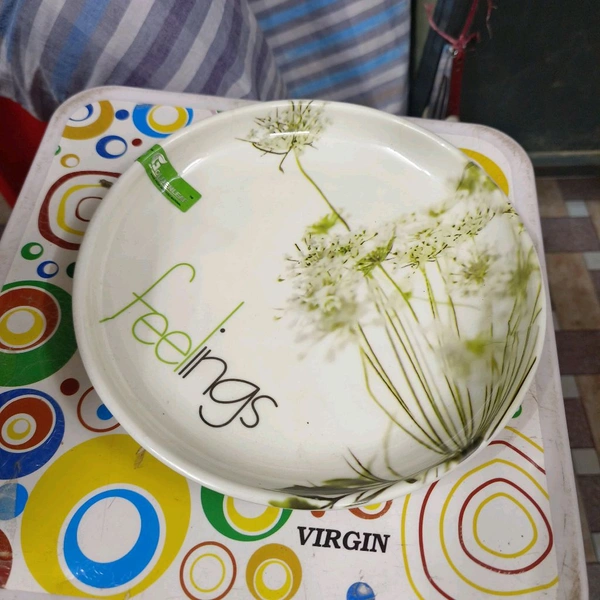 24pcs Green 8inch ceramic plate Rs40 Per Pcs 