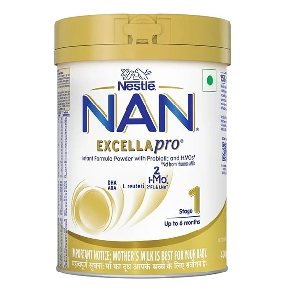 EXCELLAPRO Nestlé Nan Excella Pro 1 Infant Formula Powder - Upto 6 Months, Stage 1, 400G Tin Pack