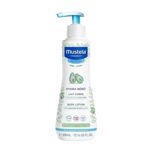 Mustela Hydra Bebe Body Lotion, White, Avocado, 300 ml