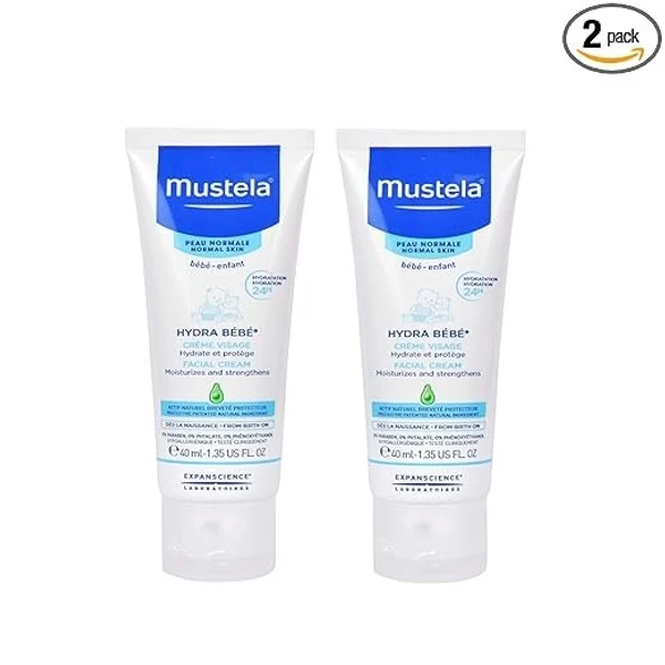 Mustela Hydra Bebe Facial Cream Combo Pack - 80ml (2 x 40ml)