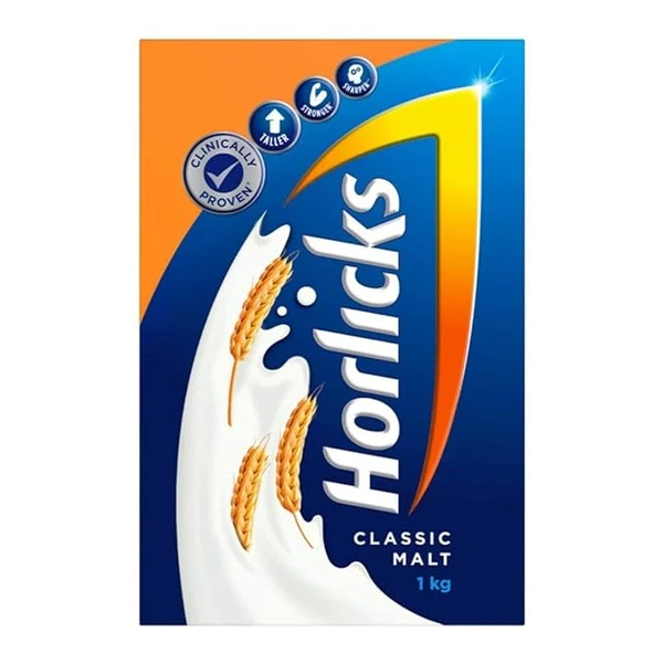 Horlicks Health & Nutrition Drink for Kids, 1kg Refill Pack | Classic Malt Flavor | Supports Immunity & Holistic Growth | Health Mix Powder