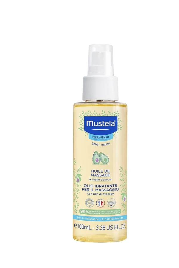 Mustela Massage Oil - 100ml - Nourishing and Relaxing Baby Massage Oil 