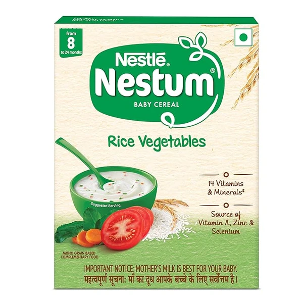 NESTUM Baby Cereal � From 6 to 12 months, Rice, 300g Bag-in-Box Pack
