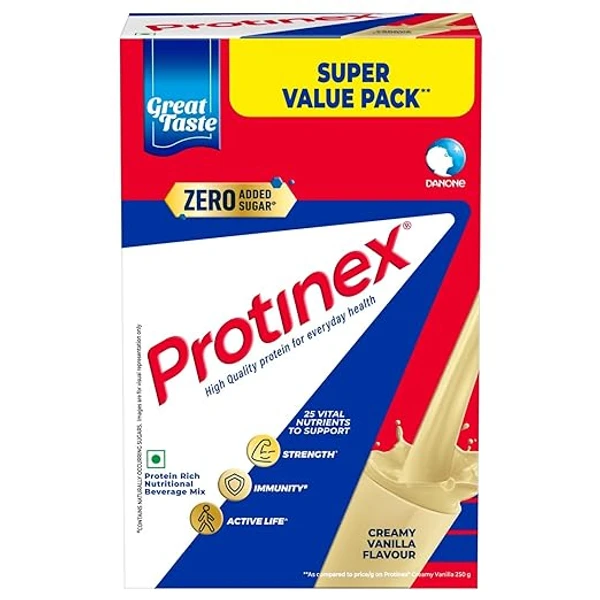 Protinex Health And Nutritional Protein Drink Mix For Adults, 1 Kg, Creamy Vanilla Flavor, (BIB) with 25 Vital Nutrients to Support Strength, Immunity & Active Life