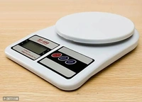 Electronic Digital 10 Kg Weight Scale Lcd Kitchen Weight Scale Machine Measureformeasuringfruits,Spice,Food,Vegetable And More (Sf-400) White*/ 02 - Free