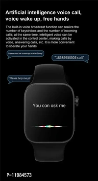  i8 Pro Max Touch Screen Bluetooth Calling Smartwatch with Activity Tracker Compatible with All 3G/4G/5G Android iOS Smartphones - Black