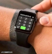  i8 Pro Max Touch Screen Bluetooth Calling Smartwatch with Activity Tracker Compatible with All 3G/4G/5G Android iOS Smartphones - Black