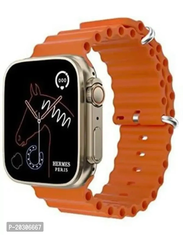 S8 Watch Ultra 49mm Latest Bluetooth Calling Series 8 AMOLED High Resolution with All Sports Features Health Tracker, 5 Days Long Wireless Charging Battery, Bluetooth Unisex Smart Watch (T-900 Ultra*