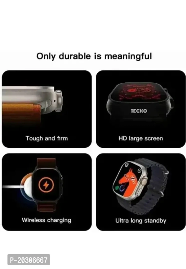 S8 Watch Ultra 49mm Latest Bluetooth Calling Series 8 AMOLED High Resolution with All Sports Features Health Tracker, 5 Days Long Wireless Charging Battery, Bluetooth Unisex Smart Watch (T-900 Ultra*
