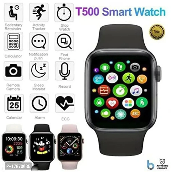  T 500 Smart Watch for Men, Women, Girls, Boys Unisex with Calling Notification Activity Tracker Band for iOS Android/Smart Watch for All Smart Phones Black*