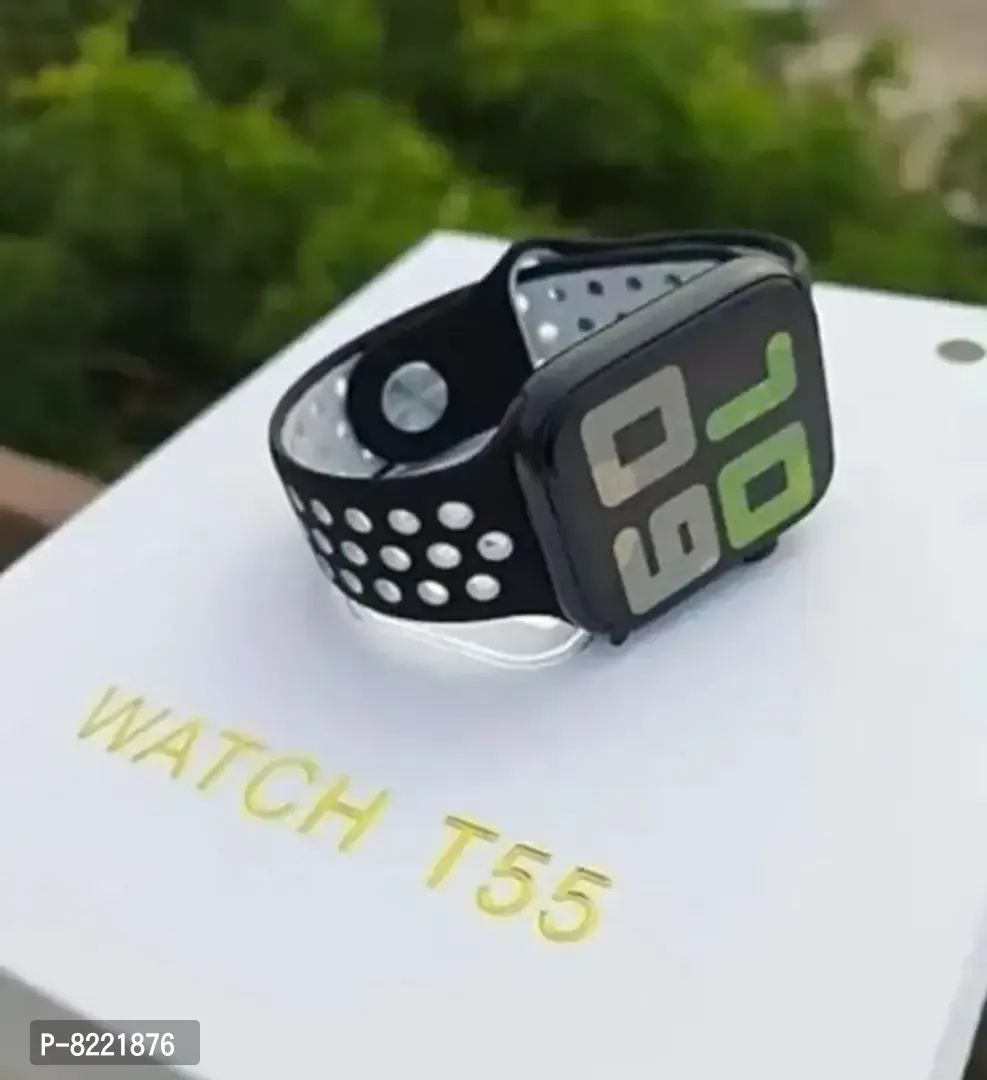 Black White Silver Digital T55 Smart Watch at Best Price in Mumbai | Shree  Kheteshwar Mobile Accessories