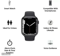 i8 Pro Max Touch Screen Bluetooth Smartwatch with Activity Tracker Compatible with All 3G/4G/5G Android iOS Smartphones - Black i8 Pro Max Smartwatch Size: 45*38*12.3mm Strap Material: Silica gel Mai*