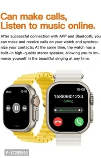 S8 Watch Ultra 49mm Latest Bluetooth Calling Series 8 AMOLED High Resolution with All Sports Features Health Tracker, 5 Days Long Wireless Charging Battery, Bluetooth Unisex Smart Watch (T-900 Ultra*