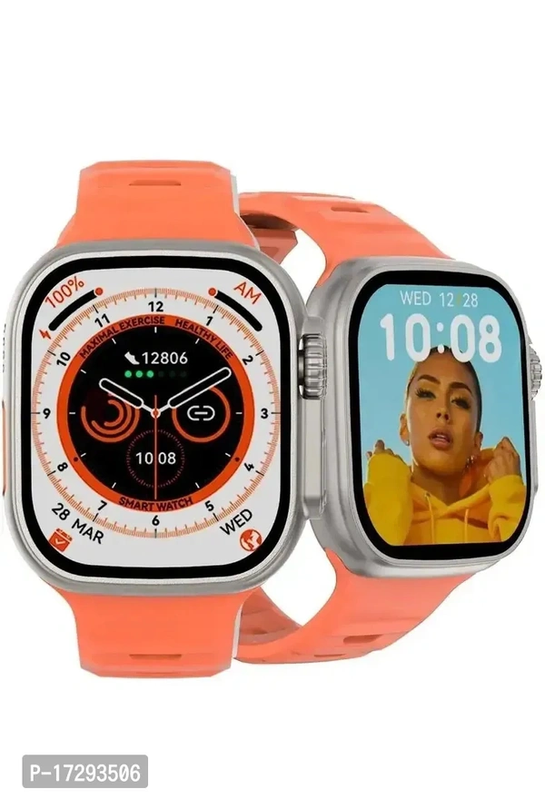 S8 Watch Ultra 49mm Latest Bluetooth Calling Series 8 AMOLED High Resolution with All Sports Features Health Tracker, 5 Days Long Wireless Charging Battery, Bluetooth Unisex Smart Watch (T-900 Ultra*