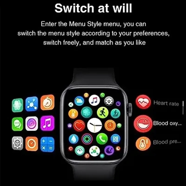 Stonx T500 Smart Watch Bluetooth Smart Wrist Watch with Touch Screen for Smartphones Bluetooth Smart Unisex Watch for Boys, Girls, Mens and Womens,Smart Watch-Black Color