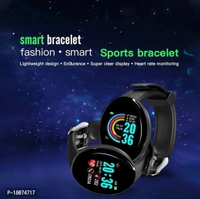 D19 Smartwatches for Women Girls Mens Boys Kids Childrens Smart Fitness Tracker Heart Rate Blood Pressure Support Sim Colored Screen Waterproof Sport.