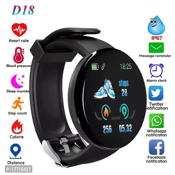 TUNIFI D18 Smart watch TWS With upto 30 Hours playback Wireless Bluetooth Headphones Airpods ipod buds bluetooth Headset*