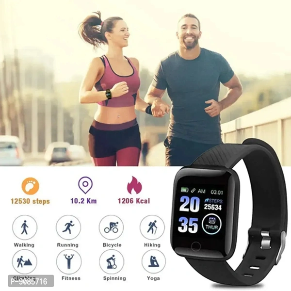 ID 116 Bluetooth Smart Fitness Band Watch with Heart Rate Activity Tracker, Step and Calorie Counter, High Feature New Watch*