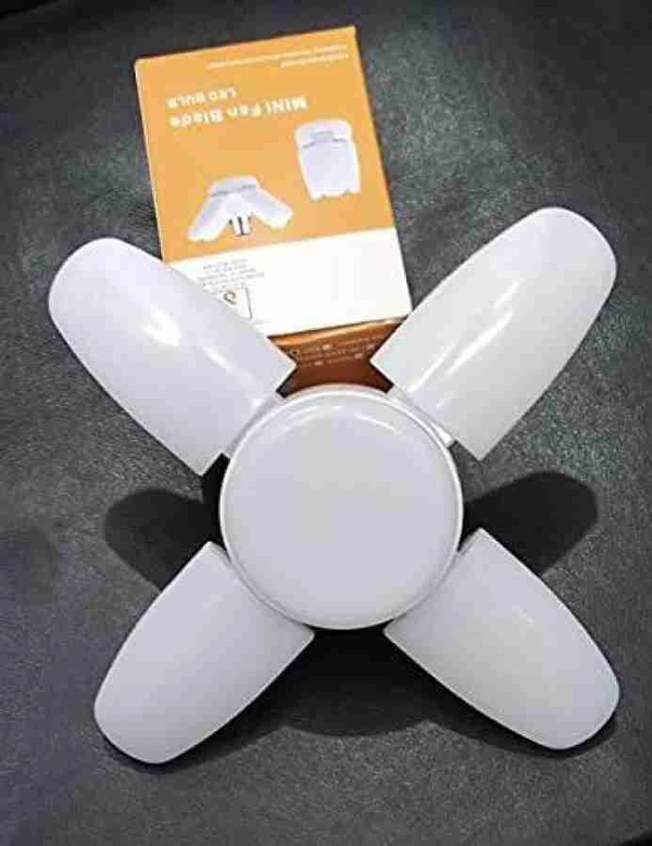 25watt Foldable Light, Fan Blade Shaped Led Light Bulb Ceiling Lamp (White) - White