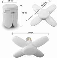25watt Foldable Light, Fan Blade Shaped Led Light Bulb Ceiling Lamp (White) - White