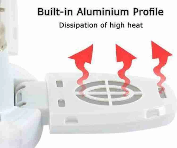 25watt Foldable Light, Fan Blade Shaped Led Light Bulb Ceiling Lamp (White) - White