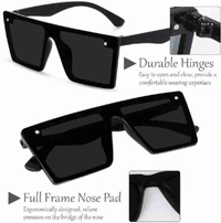 UV Protection, Gradient, Riding Glasses Over-size Sunglasses (Free Size) (For Men,Black) - Black