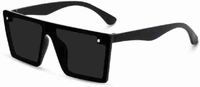 UV Protection, Gradient, Riding Glasses Over-size Sunglasses (Free Size) (For Men,Black) - Black