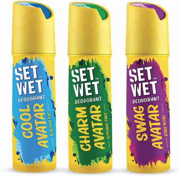 Set Wet Cool, Charm and Swag Avatar (450ml, Pack Of 3)