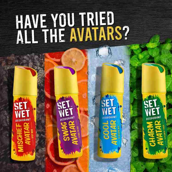 Set Wet Cool, Charm and Swag Avatar (450ml, Pack Of 3)