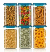 Plastic Grocery Container 1200 ml (Pack of 12, Clear)