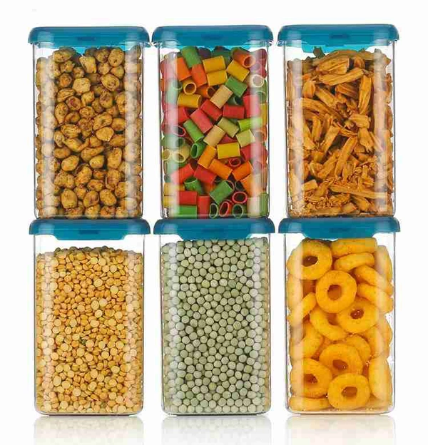 Plastic Grocery Container 1200 ml (Pack of 12, Clear)