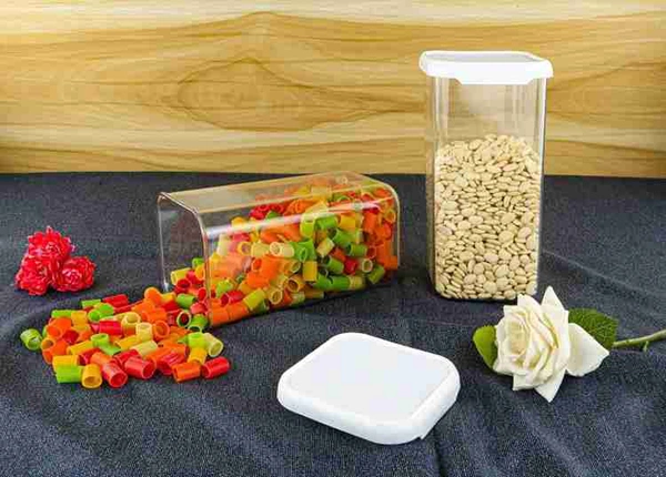 Plastic Grocery Container 1200 ml (Pack of 12, Clear)