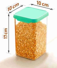 Plastic Grocery Container 1200 ml (Pack of 12, Clear)