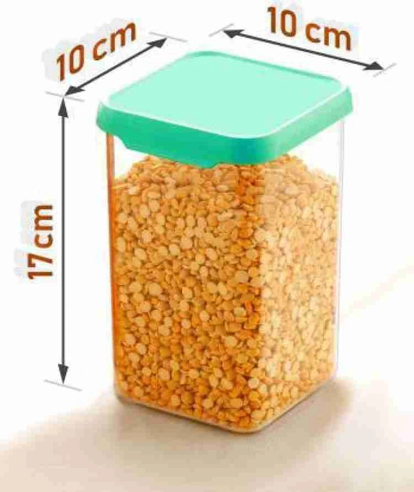 Plastic Grocery Container 1200 ml (Pack of 12, Clear)