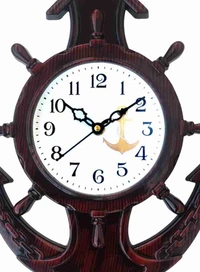 Analog 31 cm X 24 cm Wall Clock (Brown, With Glass, Standard)