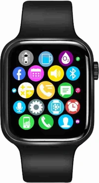 T500 Touch Watch with Durable Strap Music Operate Smartwatch (Black Strap, Free Size) - Black