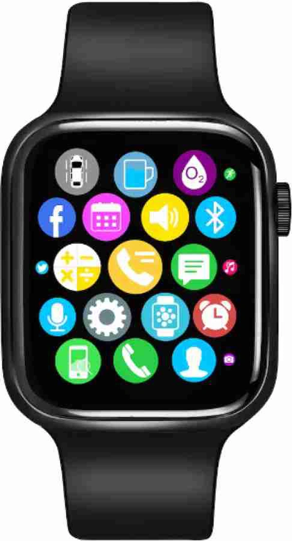 T500 Touch Watch with Durable Strap Music Operate Smartwatch (Black Strap, Free Size) - Black