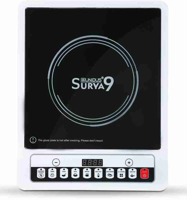 UNIDUS S9-ICT350 Induction Cooktop (White, Black, Push Button) - Black