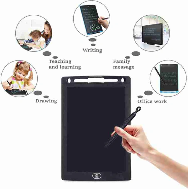 BVM GROUP Writing Tablet 8.5 Inch Screen Electronic Writing & Drawing Board Doodle Board for Kids at Home, School, Learning Educational Toy Gift for Age 3+ Year Old Girls Boys Toddlers (Black) - Magenta / Fuchsia