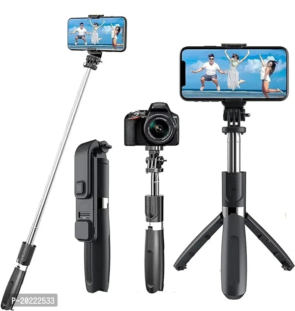 Wireless Remote selfie stick R1 Bluetooth Selfie Stick (Black, Remote Included)