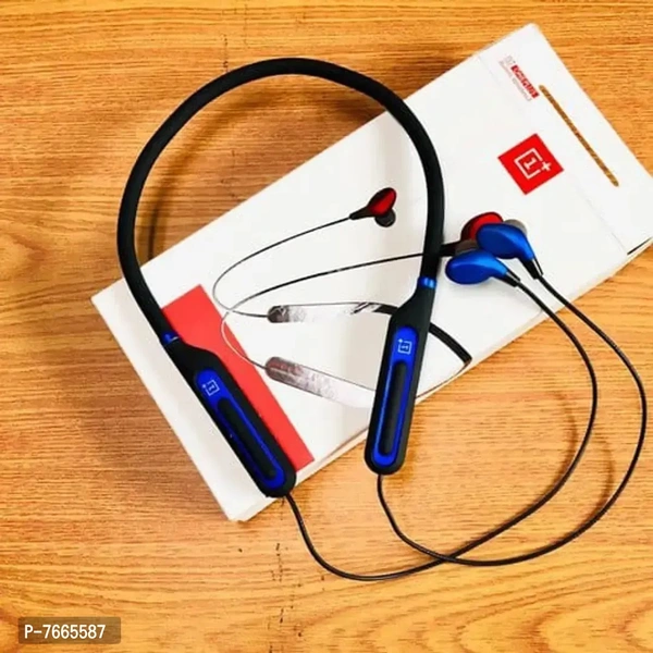 One Plus Bullet Neckband Magnetic EarbudsBluetooth Neckband with Vibration Alert for Calls, in-Ear Wireless Earphones with 12 Hour Battery Life Bluetooth Headset