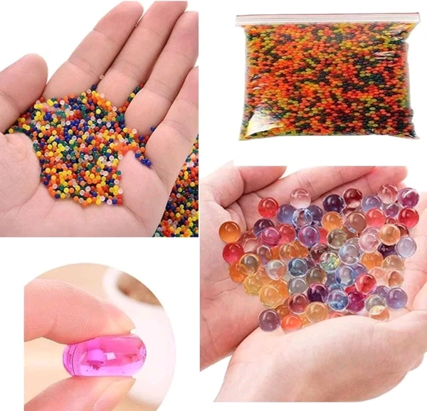 VASHE Jagmoolya Products (1000 Pcs) Multicolor Gel Pearl Shaped Water Jelly Balls, Vase Filler, Crystal Soil Water Beads Mud Grow Magic Jelly Balls Home Decor